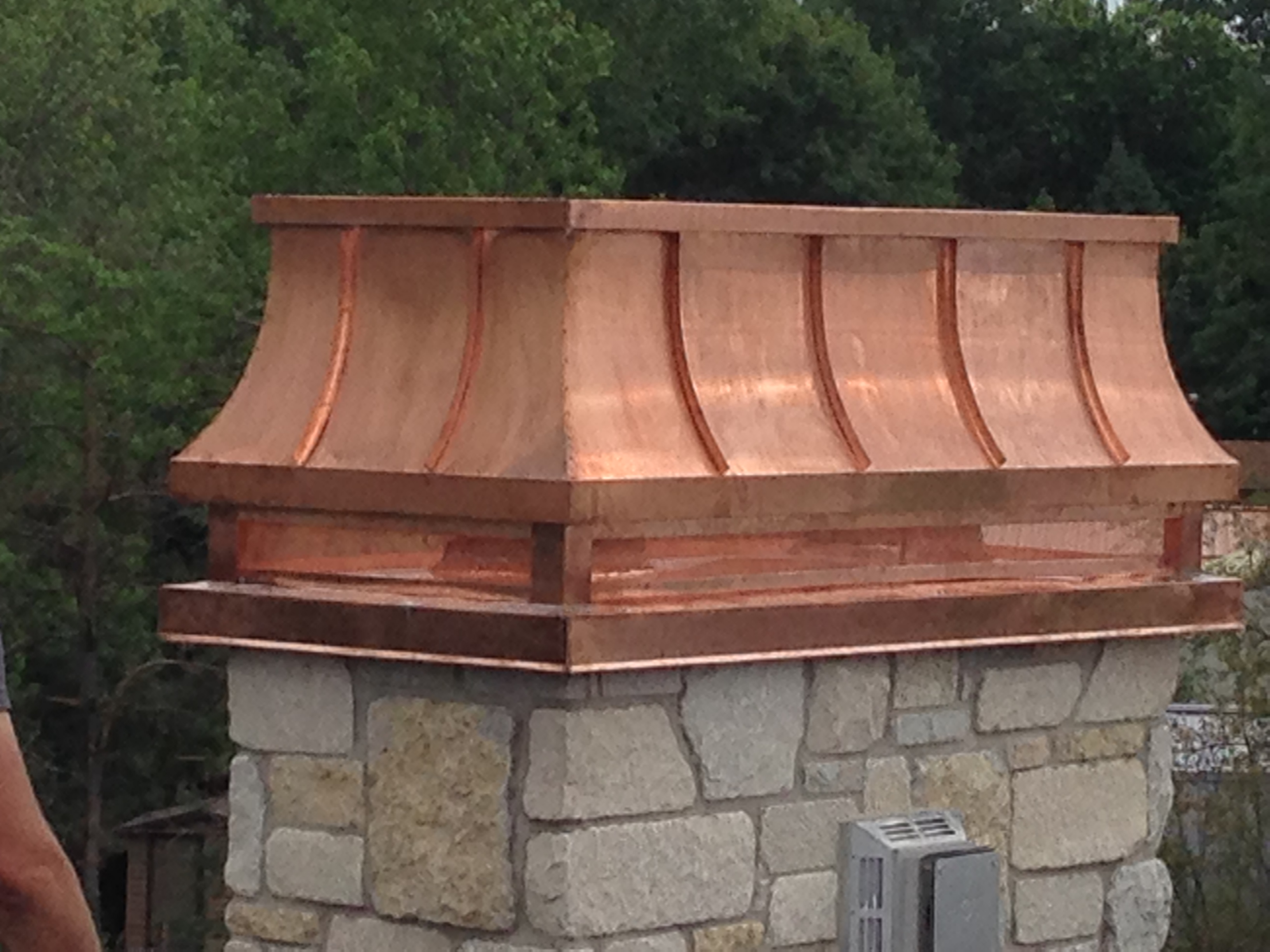 Copper Chimney Cap - Decorative Shroud