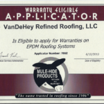 warranty VanDeHey Refined Roofing